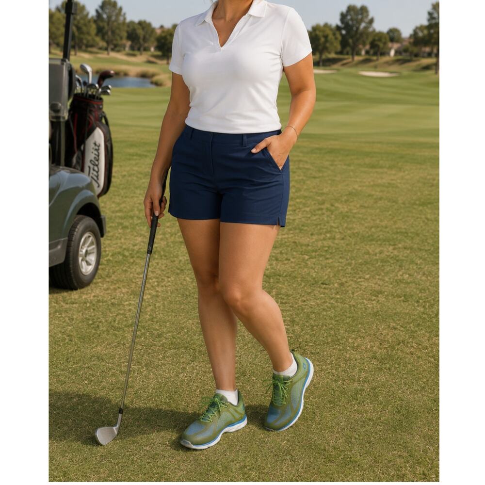 Footjoy FJ Green & Blue Empower Womens Golf Shoes 8 Athletic Casual Lace Up